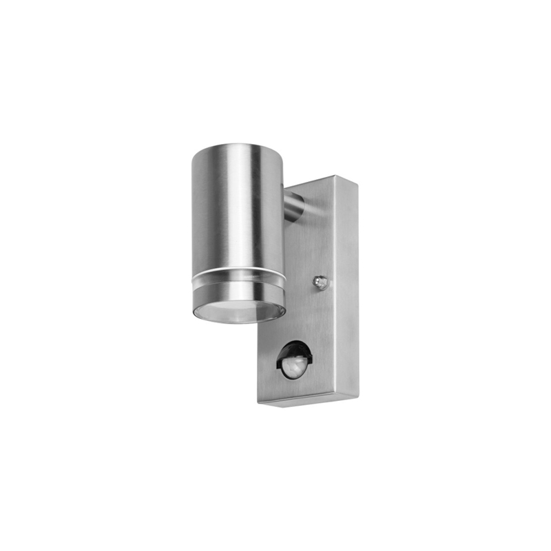 Integral Outdoor Stainless Steel GU10 PIR Down Wall Light Steel