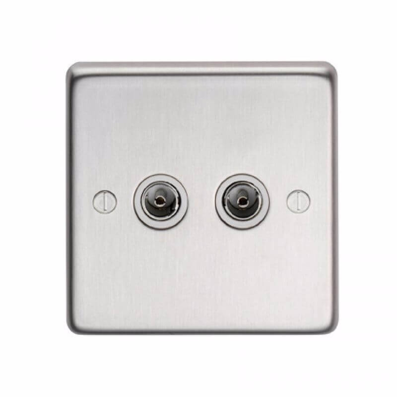 Anvil 34230/1 SSS Double TV Socket