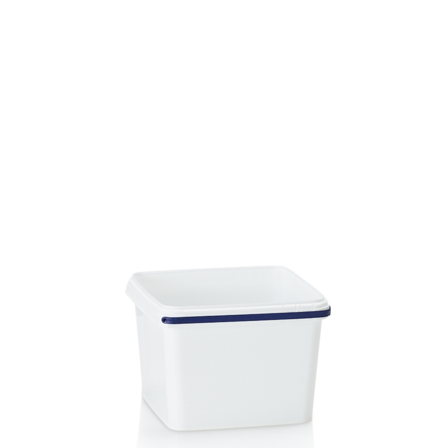 3.2ltr White PP Tamper Evident Square Pail with Plastic Handle