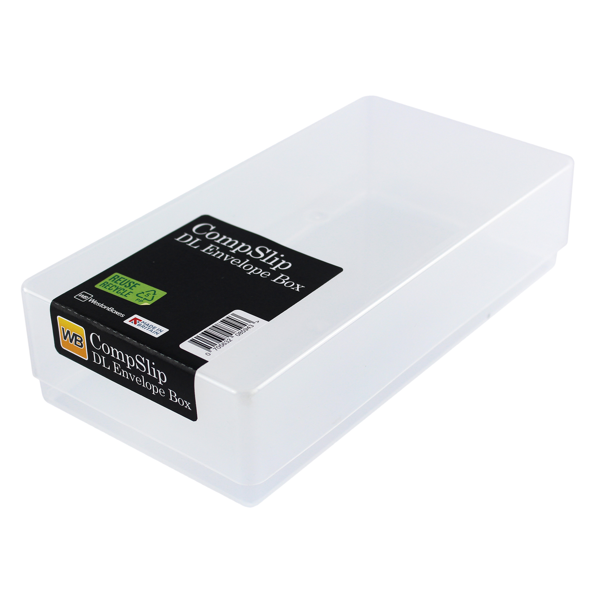CompSlip / DL Storage Box, Clear, Transparent - Trade