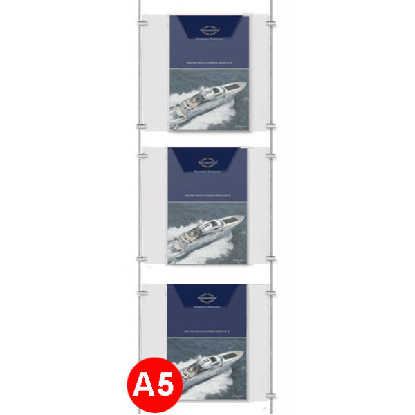 Leaflet Dispenser Window Display 3x A5