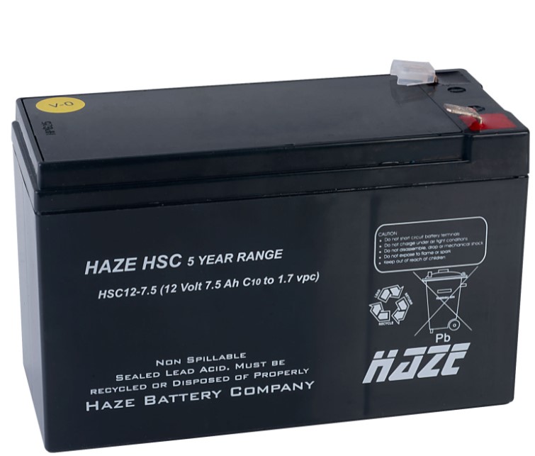 HSC12-7.5, 12 Volt 7.5Ah