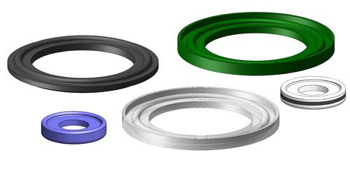 TC Gaskets, DIN32676-A, Metric, Lipped Version
