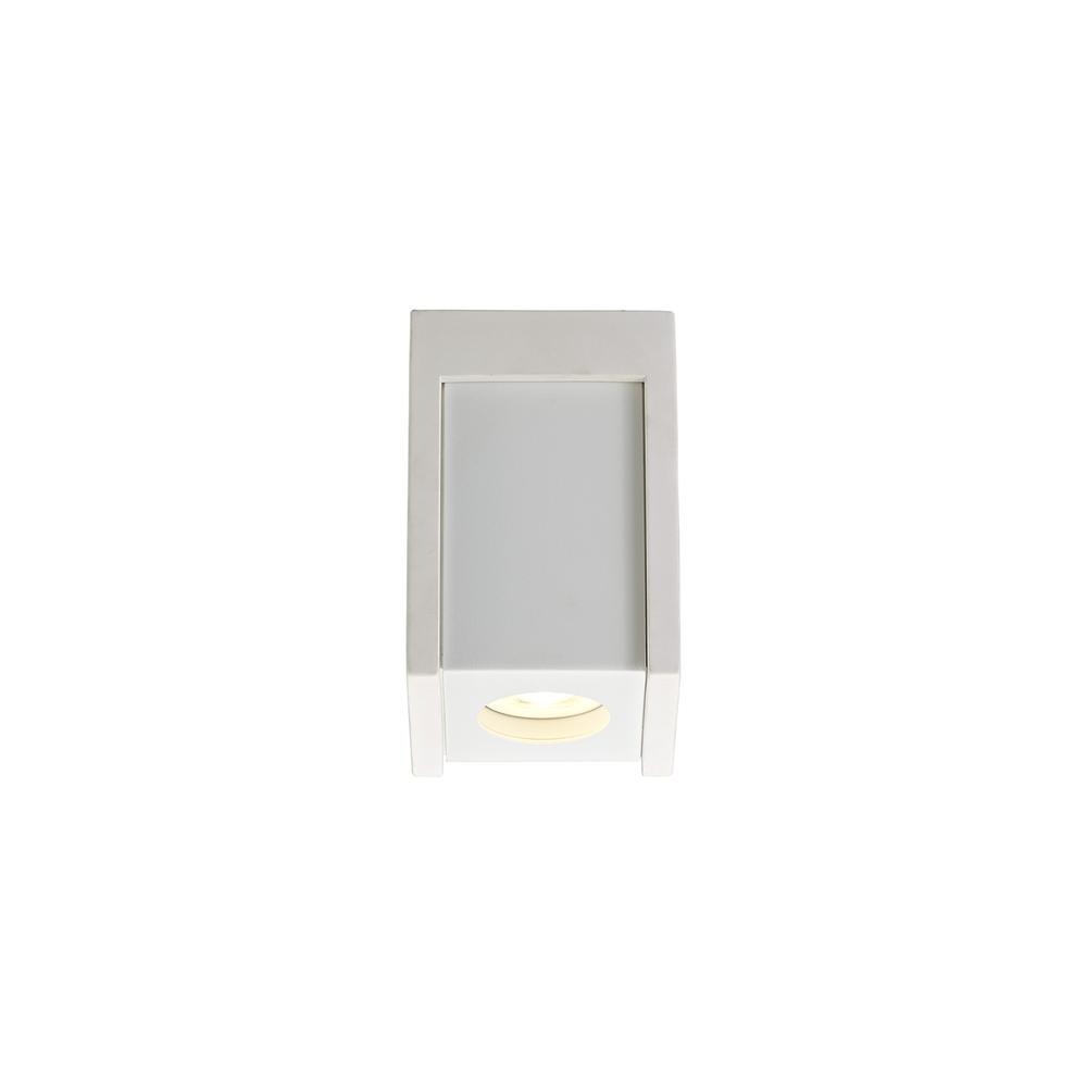 Luxuria Illumina 1 Light Square Ceiling GU10 White Paintable Gypsum With Matt White Cover