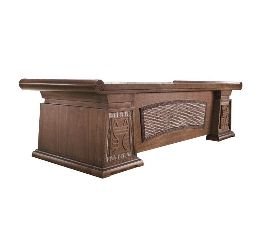 Large Executive Office Desk Unique Roll Top Design - With Pedestal and Return - 2400mm to 3200mm - K5J281 UK