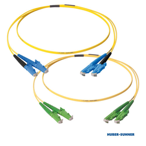 H+S Single Mode E2000 Duplex Fibre Patch Cords APC UPC