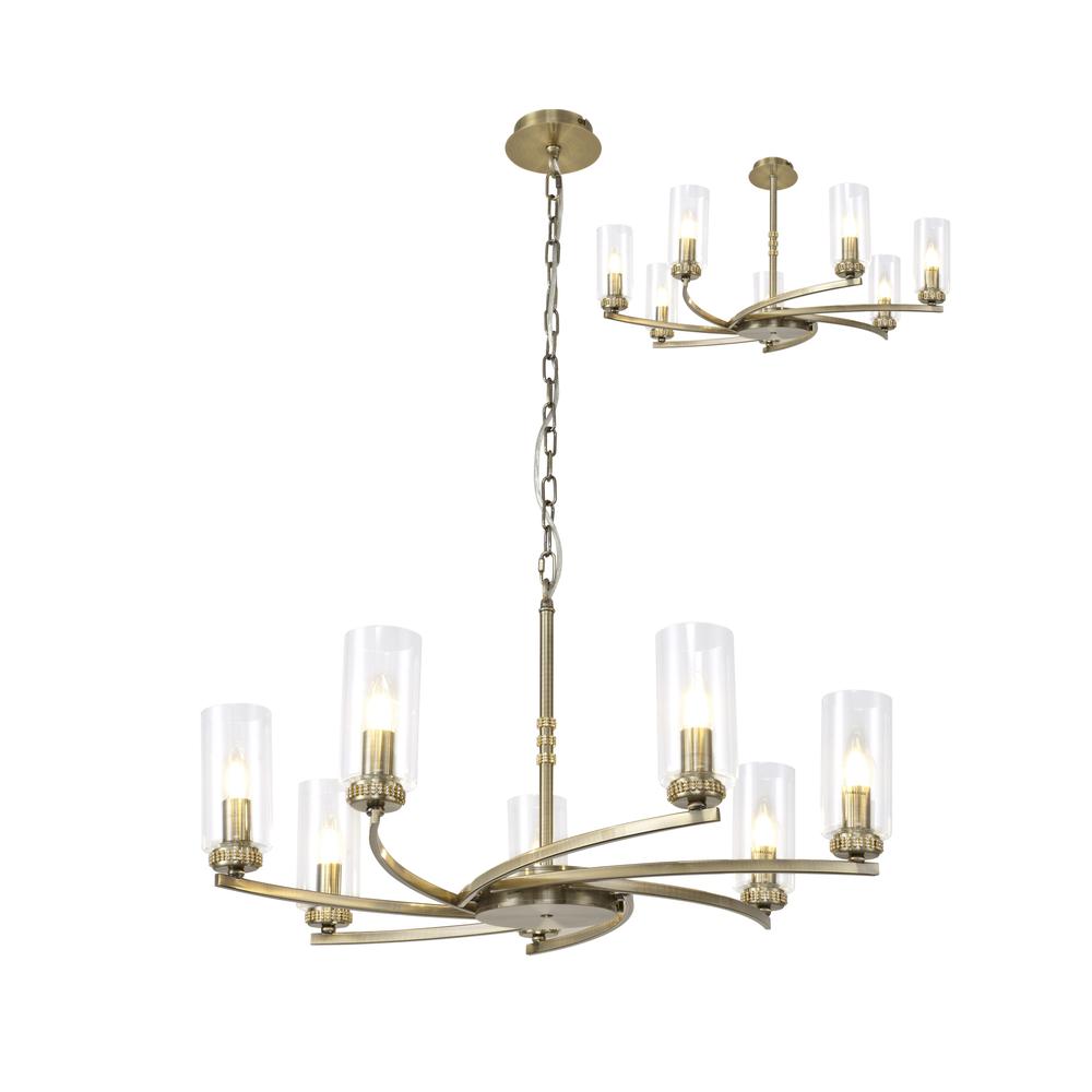 Luxuria Lei 76cm Pendant/Semi Flush 7xE14 Antique Brass