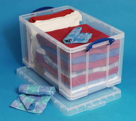 84 Litre Clear Really Useful Plastic Storage Box