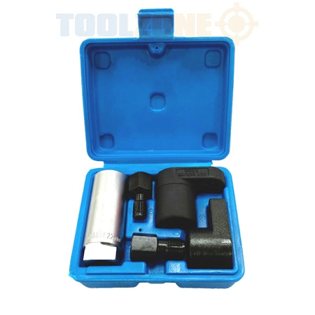 Toolzone Automotive 5 Piece Oxygen Sensor Sockets & Thread Chaser Set