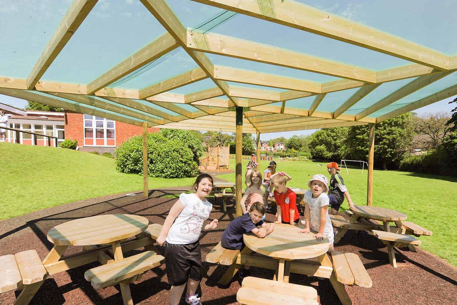 Hexagonal Shade Pergola