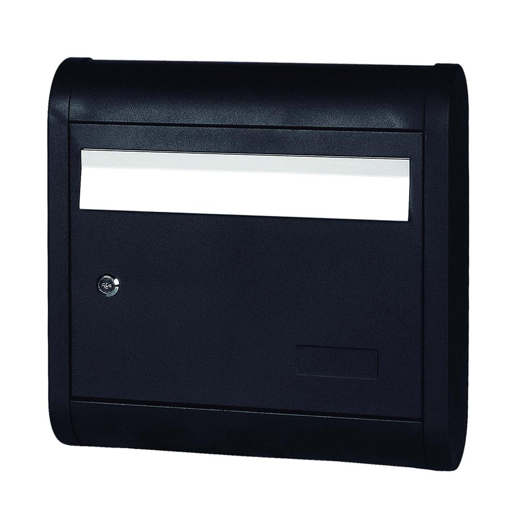 Black Letter Box - Cast Aluminium FrontH 395 x W 400mm