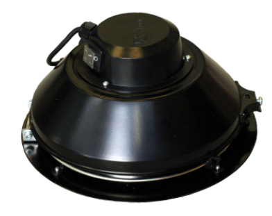 TFSR 315 sileo. Single Phase, Centrifugal Roof Fan Black. 1,250m³/h