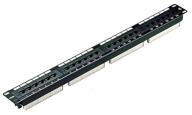 PP-EX-5E-24 Excel 24 Port Cat5E Patch Panel 1U IDC Punch 100-726