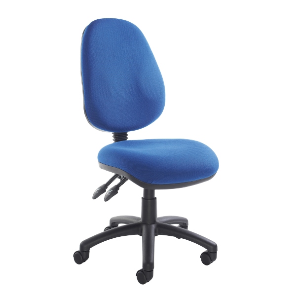 Vantage 100 Fabric Operators Chair with No Arms - Blue