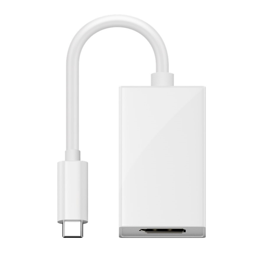 USB-C Active Adapter Lead DisplayPort Nickel Plated Male-Female White (L)0.2Mtr