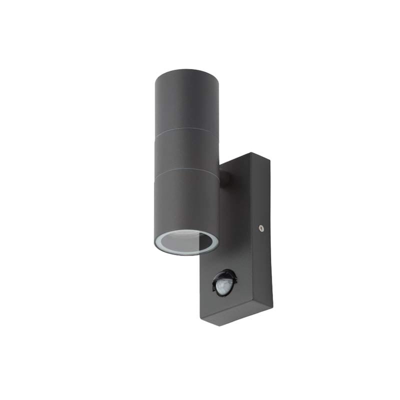 Forum Leto Up/Down Wall Light with PIR GU10 Anthracite