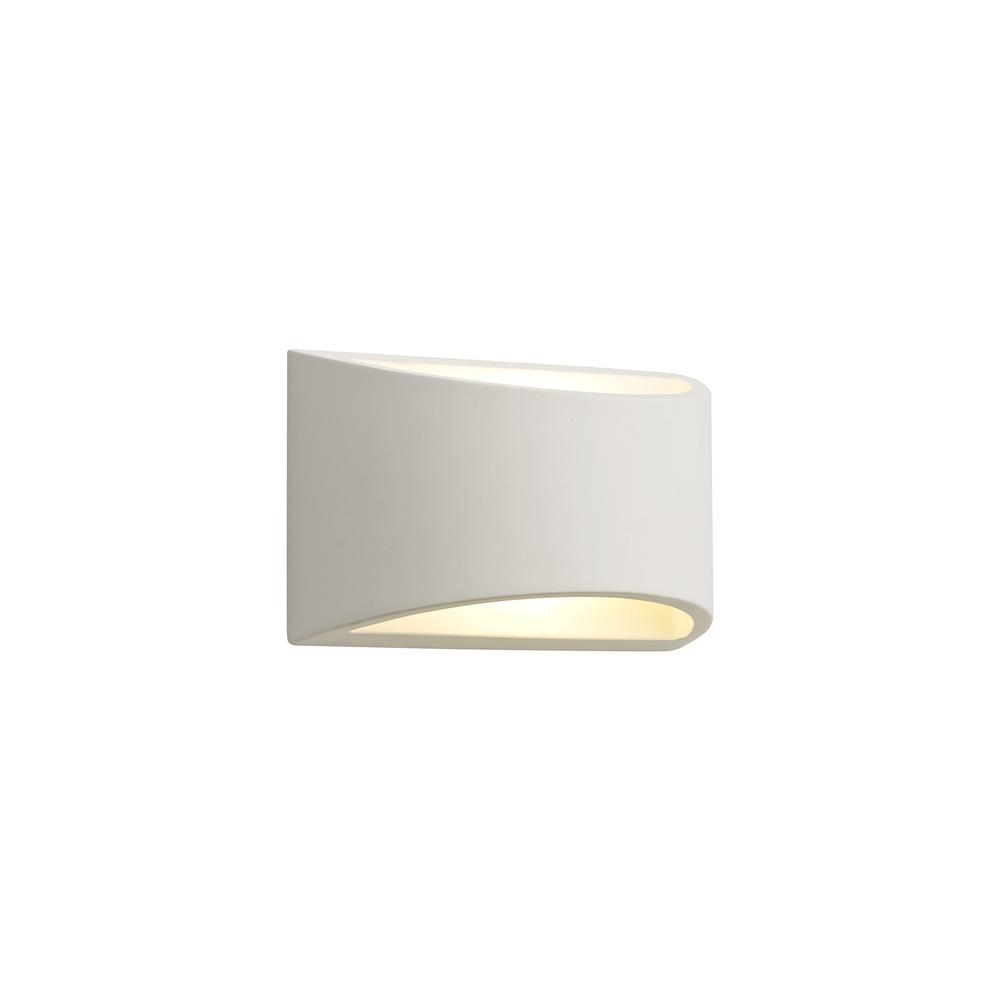 Luxuria Nadia Rectangular Wall Light 1xG9 White Paintable Gypsum