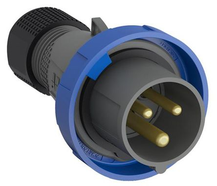 2CMA101095R1000 Easy & Safe Series&#44; IP67 Blue Cable Mount 2P+E Industrial Power Plug&#44; Rated At 32A&#44;