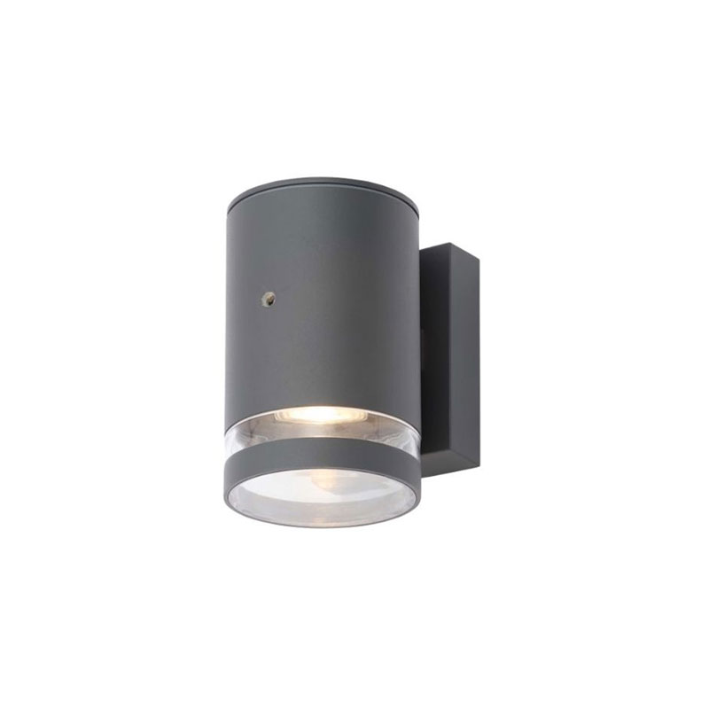 Forum Lens Wall Light Downwards GU10 with Photocell Anthracite