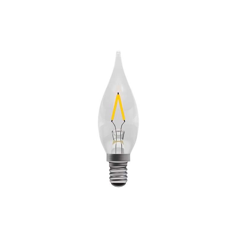 Bell Non-Dimmable Chandelier Clear E14 LED Filament Lamp 1W