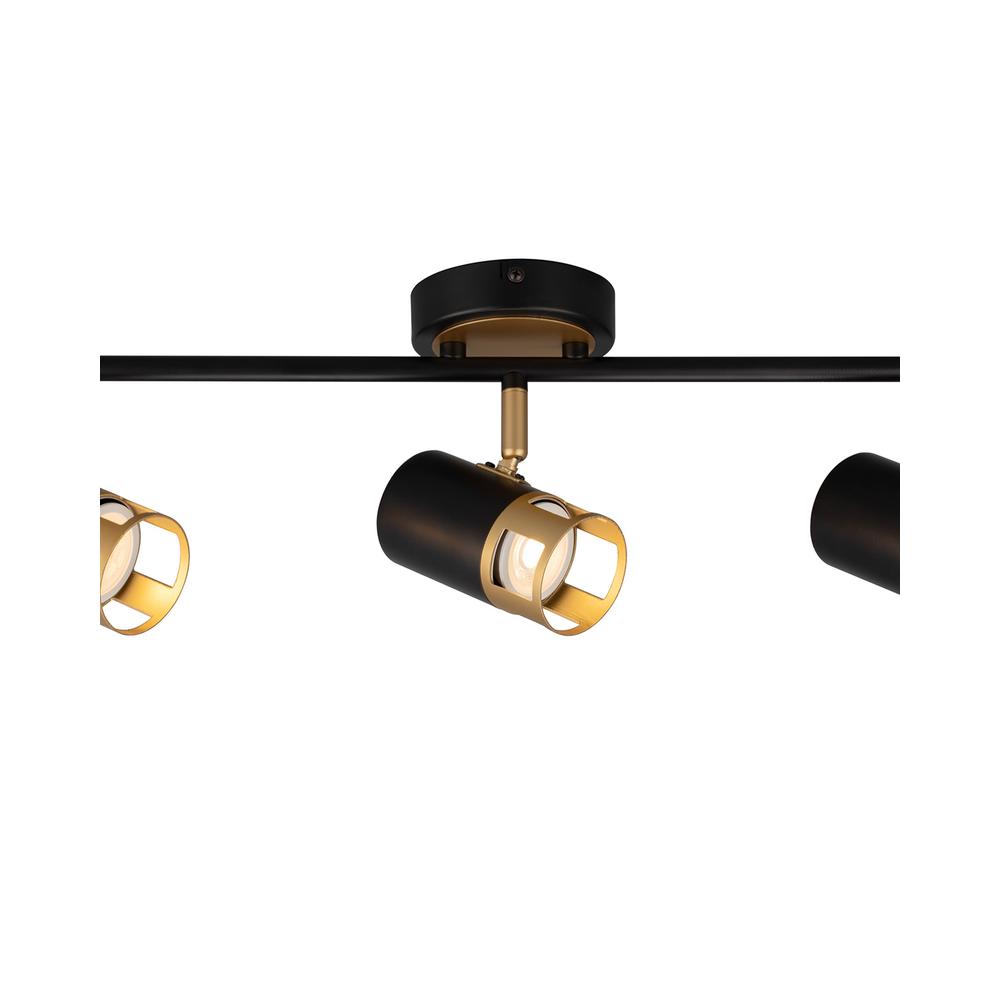 Luxuria Selene 3 Light Linear Bar Spotlight GU10 Black / Painted Gold