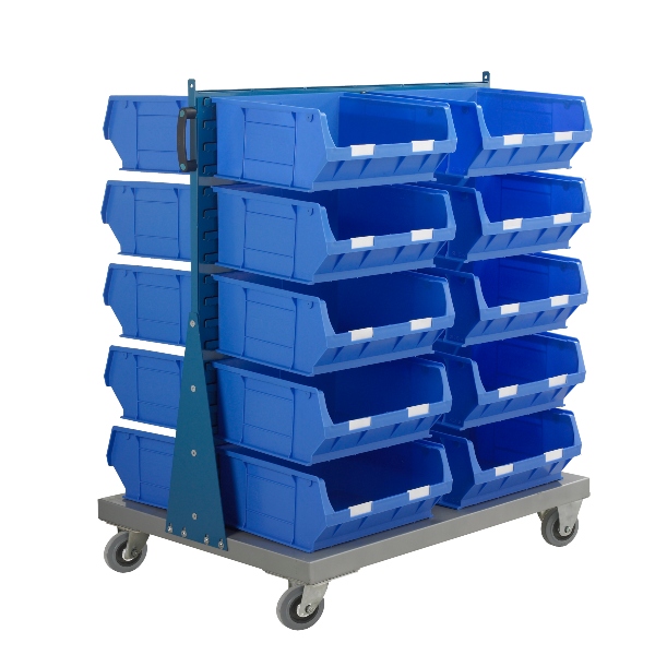 Trolley With 20 TC6 Bins Blue