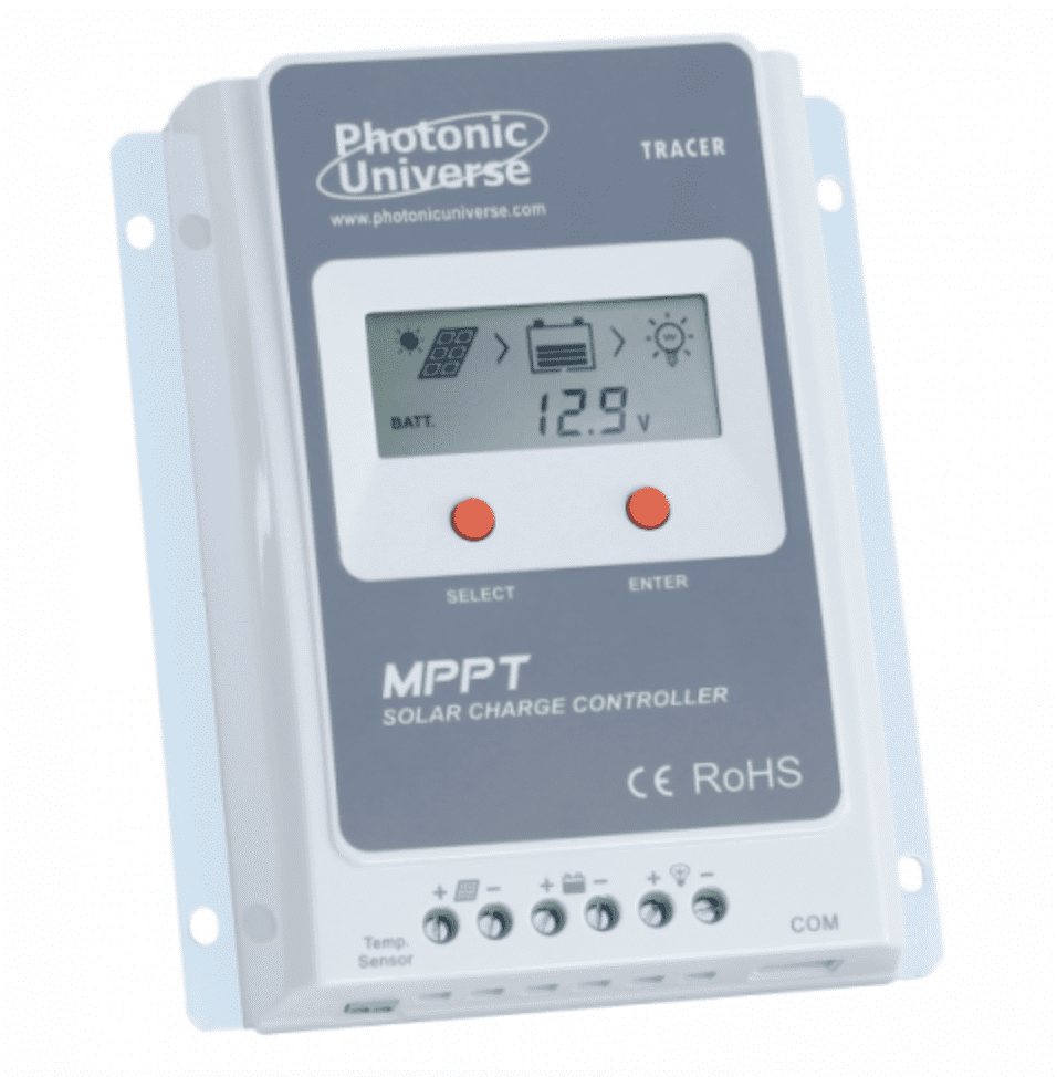 high efficiency 10a mppt solar charge controller for solar panels up to 130w (12v) / 260w (24v) up to 100v