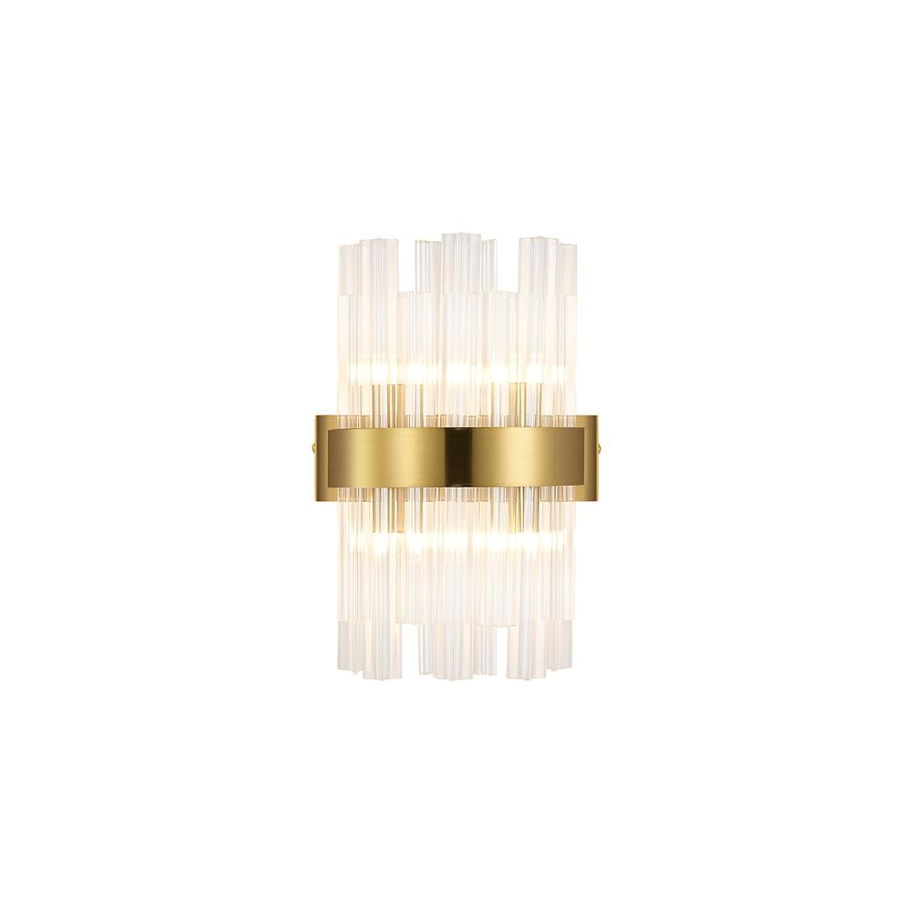 Luxuria Sylph 4 Light G9 Wall Light Brass / Clear