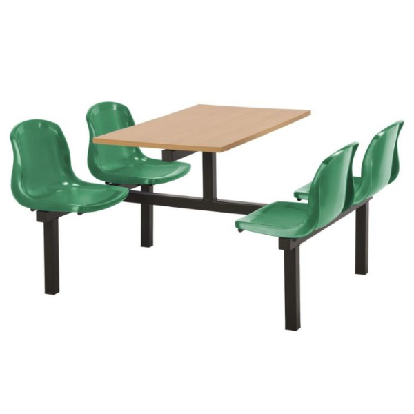 CU90 - 4-Seater Harvey Canteen Unit - 2 Way Access, Green, Beech