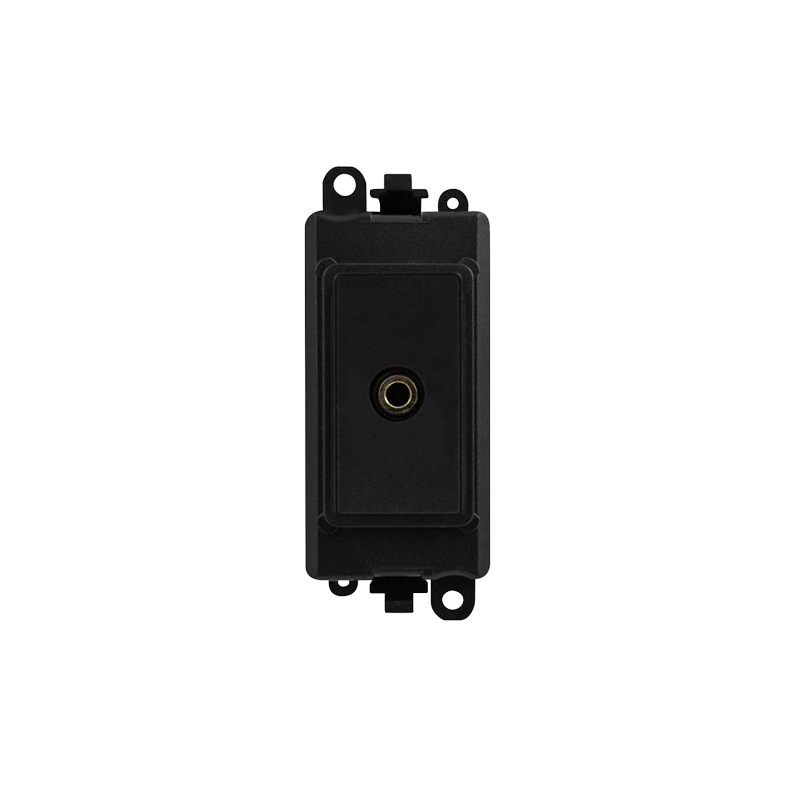 Click GridPro 3.5mm Audio Jack Outlet Module Black