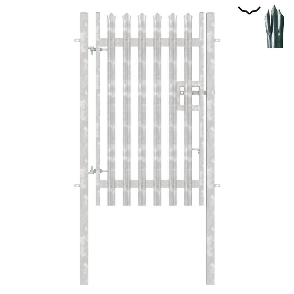 Single Leaf Gate+Post 2.0m H x 1.2mTriple Pointed 'D' Section 3.0mm