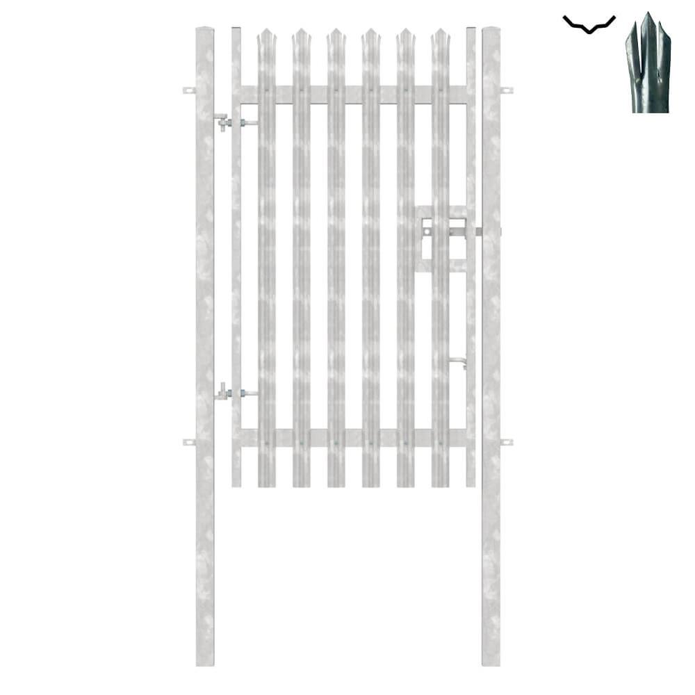 Single Leaf Gate+Post 2.1m H  x 1.2mTriple Pointed 'D' Section 3.0mm