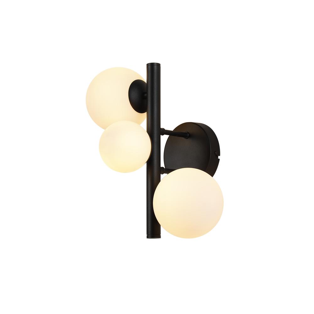 Luxuria Thorne Wall Light 3xG9 Satin Black Opal Glass