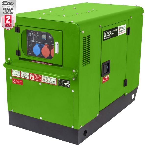 SIP Medusa T14000 Silenced Three Phase Generator 25151 For Construction Companies
