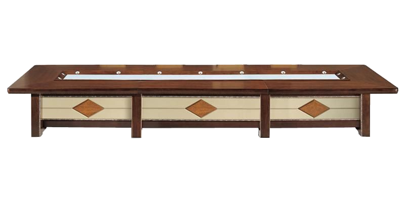 Luxury Executive Boardroom Table with Cream Leather Paneling - 4800mm to 6000mm - UT3B48 Near Me