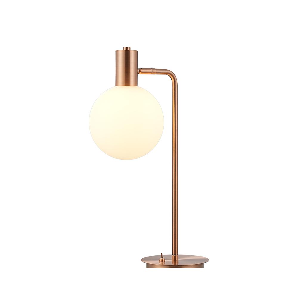 Luxuria Mateo Adjustable Table Lamp 1xG9 Antique Copper/Opal