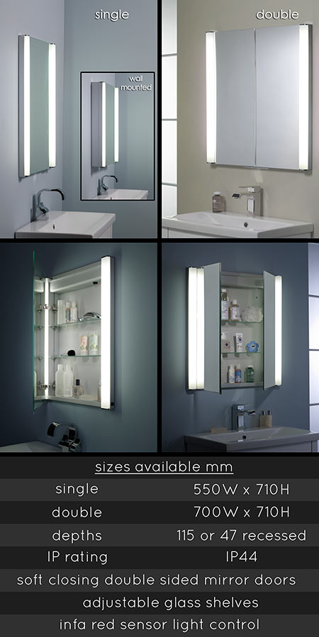 Aluminium In Wall Bathroom Cabinet (62G)