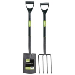 Draper 83971 Carbon Steel Garden Fork And Spade Set