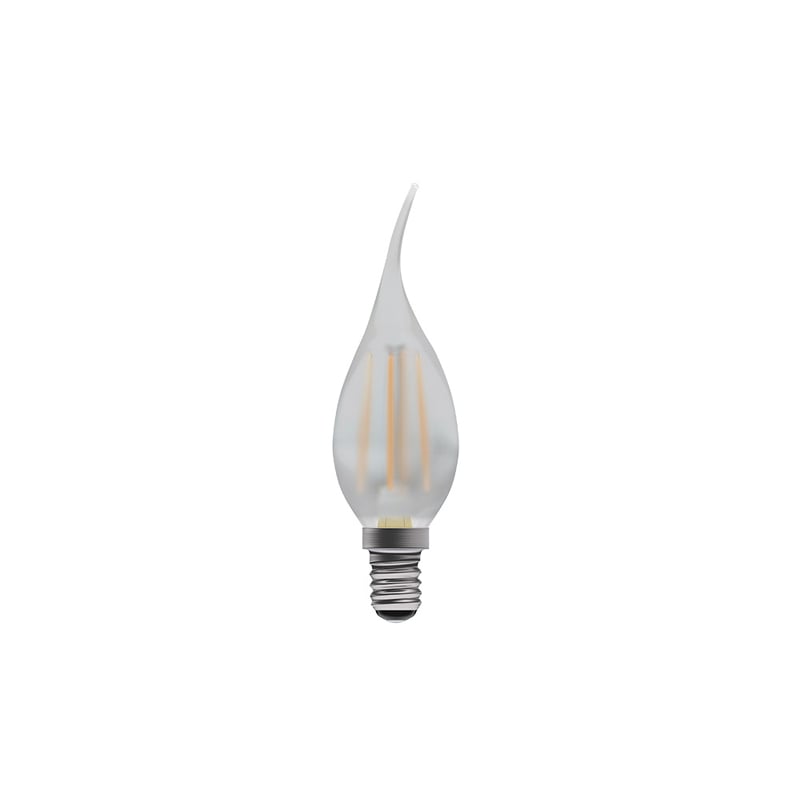 Bell Non Dimmable Bent Tip Satin E14 LED Filament Candle 3.3W