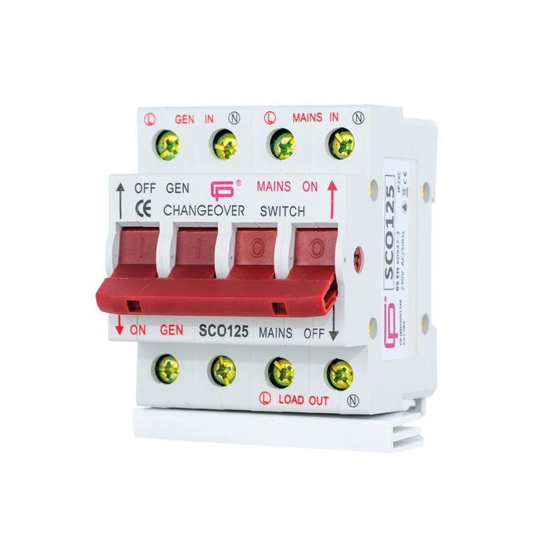 Fusebox 125A Changeover Switch Din Rail Mounting