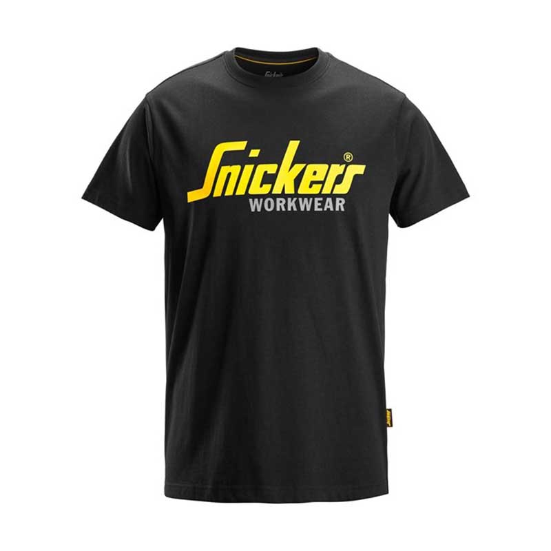 Snickers 2586 Classic Logo T-Shirt Black Size: XS