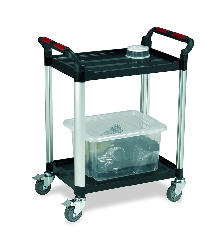 2 Shelf Utility Trolley with Braking Castors