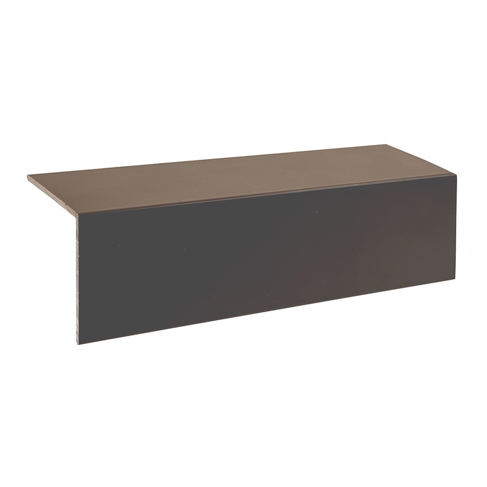 40 x 40 x 1.5mm Aluminium Angle Matt Umbra Grey RAL 7022 150mm sample