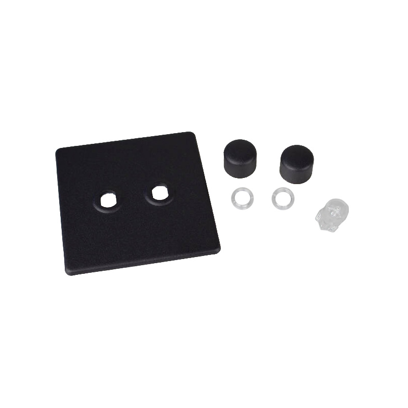 Varilight Urban 2G Single Plate Matrix Faceplate Kit Matt Black for Rotary Dimmer Varilight Screw Less Plate