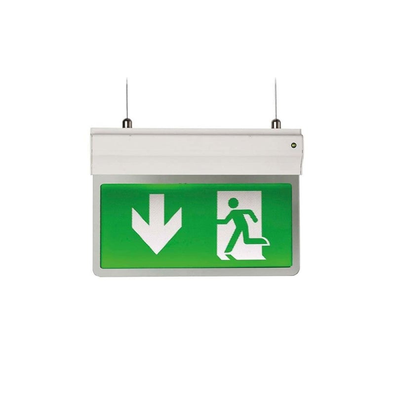 Ansell Eagle 3-In-1 Exit Sign Maintained / Non-Maintained Silver