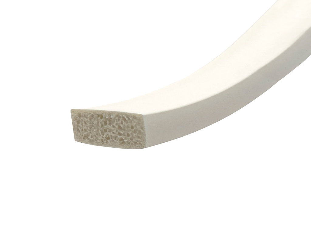White Expanded SIL16 Silicone Strip (Skinned on 4 Sides) 12mm x 6mm