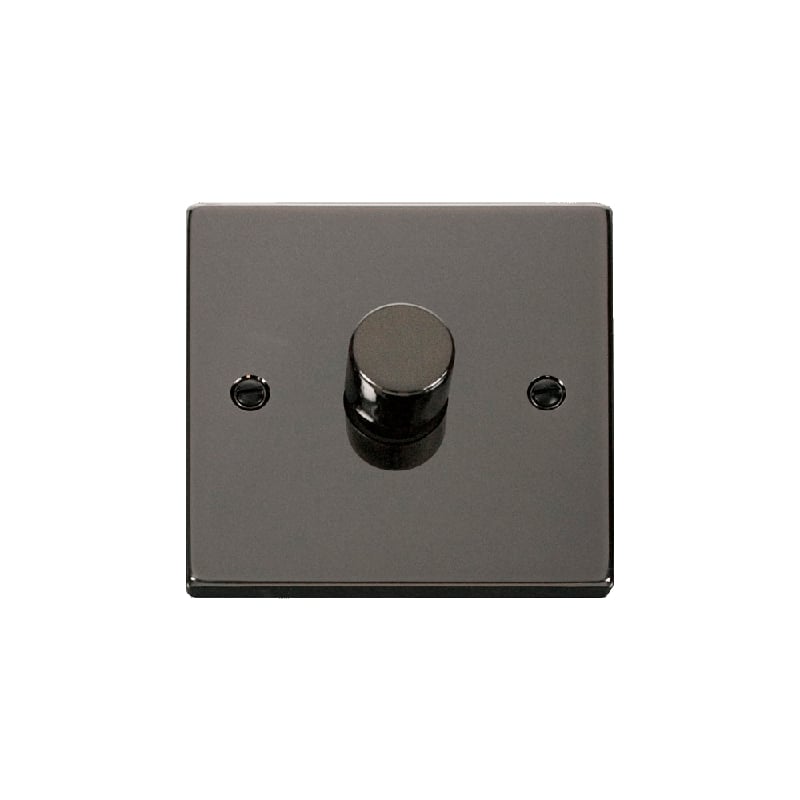 Click Deco 1 Gang 2 Way 400Va Leading Edge Dimmer Switch Black Nickel