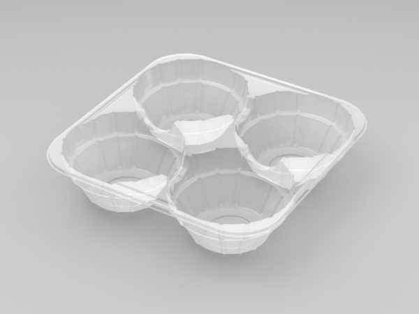 4 Cavity Foil Tart Tray