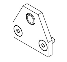 PVT031 - LOWER PIVOT HINGE PLATE WITH BEARING