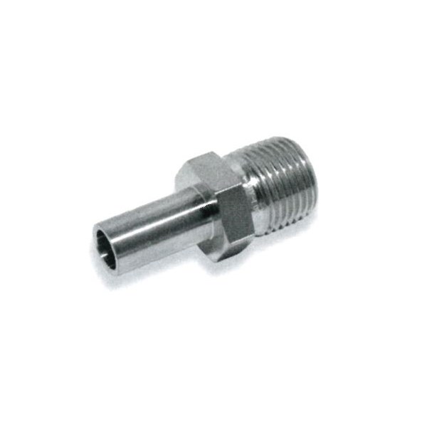 12mm OD Standpipe x 1/2" BSPT Male Adapter 316 Stainless Steel